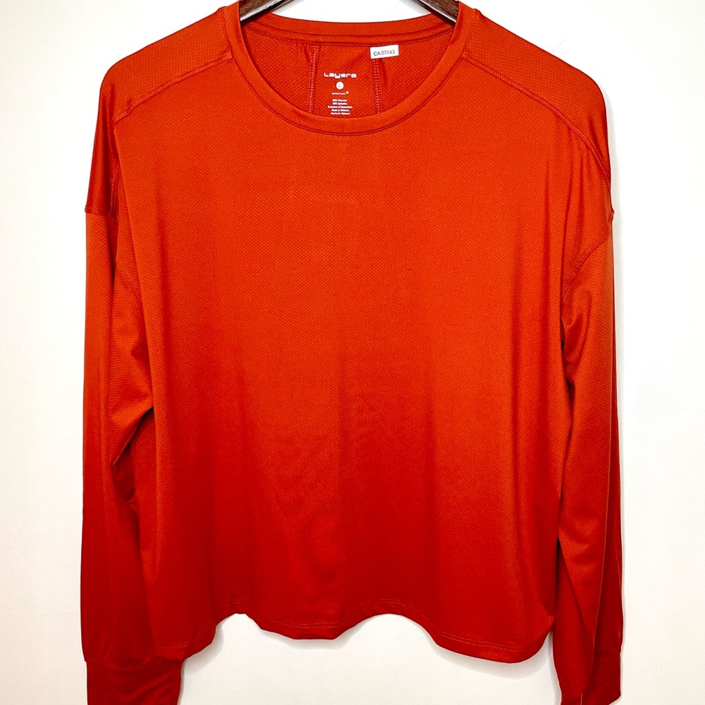 NWT Layer 8 Quick Dry Women’s Orange Long Sleeve Shirt